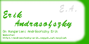 erik andrasofszky business card